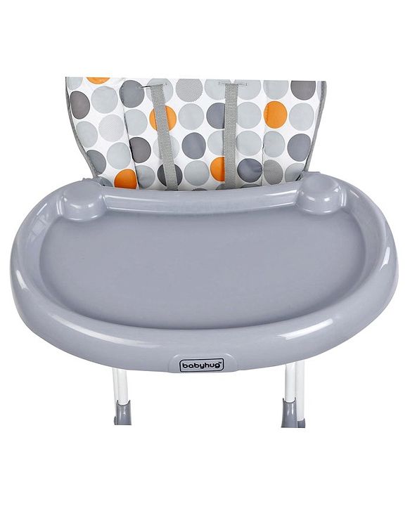 Babyhug Foodjoy Smart Folding High Chair With 5 Point Safety Harness - Grey