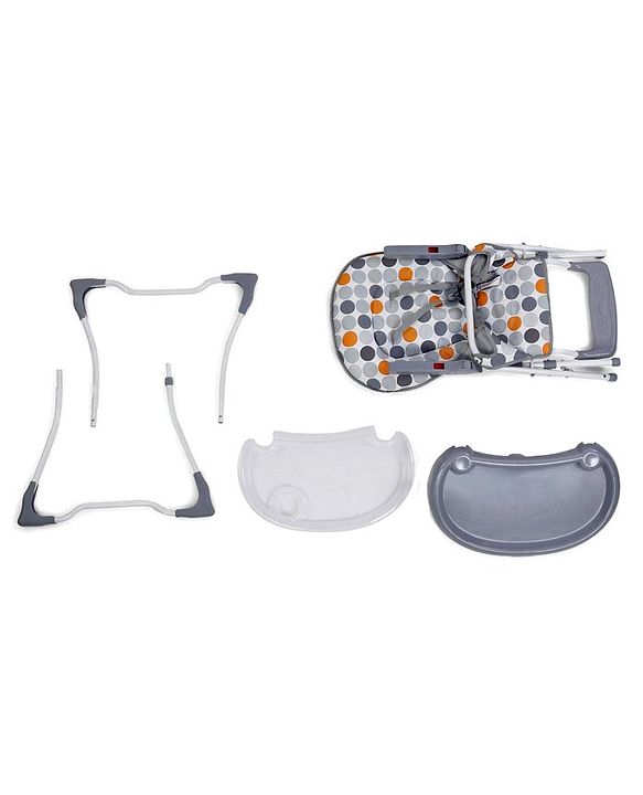 Babyhug Foodjoy Smart Folding High Chair With 5 Point Safety Harness - Grey