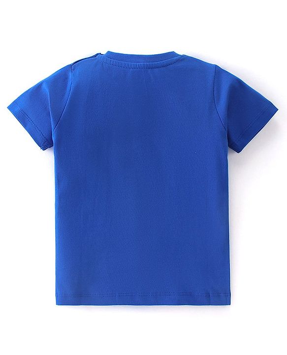 Babyhug Cotton Half Sleeves T-Shirt Bunny Print - Blue