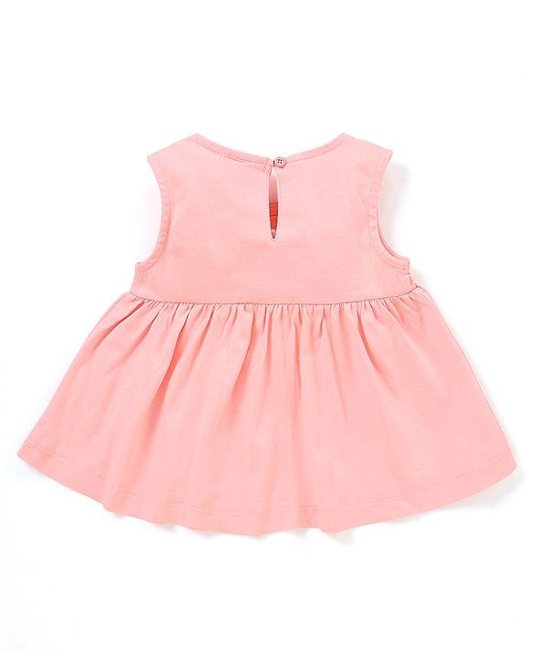 Babyhug 100% Cotton Sleeveless Top & Leggings Set Floral & Heart Print - Pink