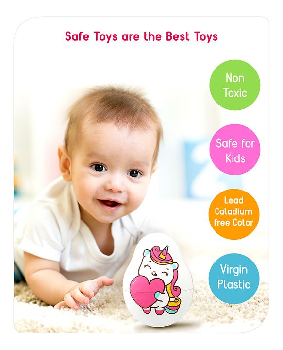 Babyhug Dog Musical Push and Shake Roly Poly| Wobbling Bell Sounds For 0 Months+| Child Safe Material| Gifting Toy| BIS Certified