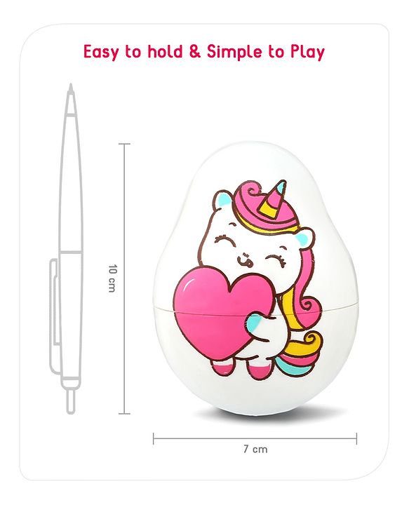Babyhug Dog Musical Push and Shake Roly Poly| Wobbling Bell Sounds For 0 Months+| Child Safe Material| Gifting Toy| BIS Certified