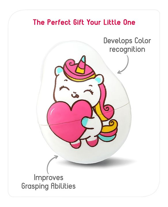 Babyhug Dog Musical Push and Shake Roly Poly| Wobbling Bell Sounds For 0 Months+| Child Safe Material| Gifting Toy| BIS Certified