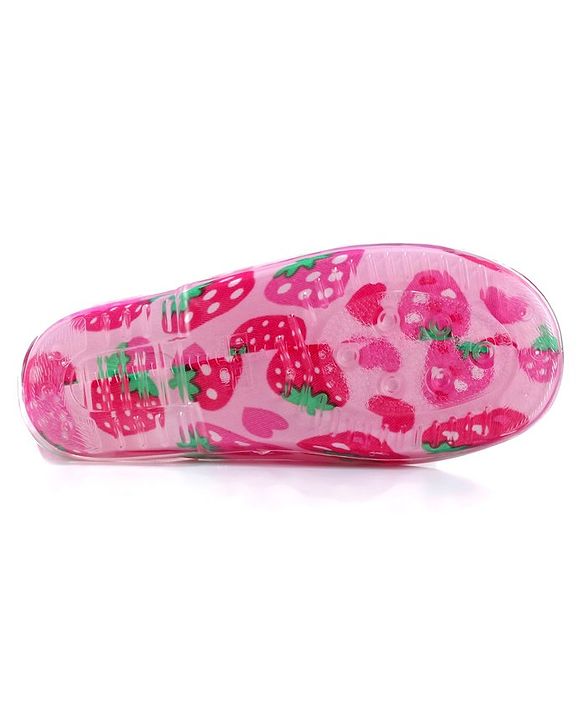 Cute Walk by Babyhug Strawberry Print Gumboots - Pink
