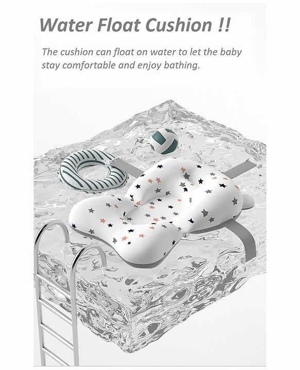 Babyhug Foldable Bathtub with Cushion and Inbuilt Thermometer - Pink