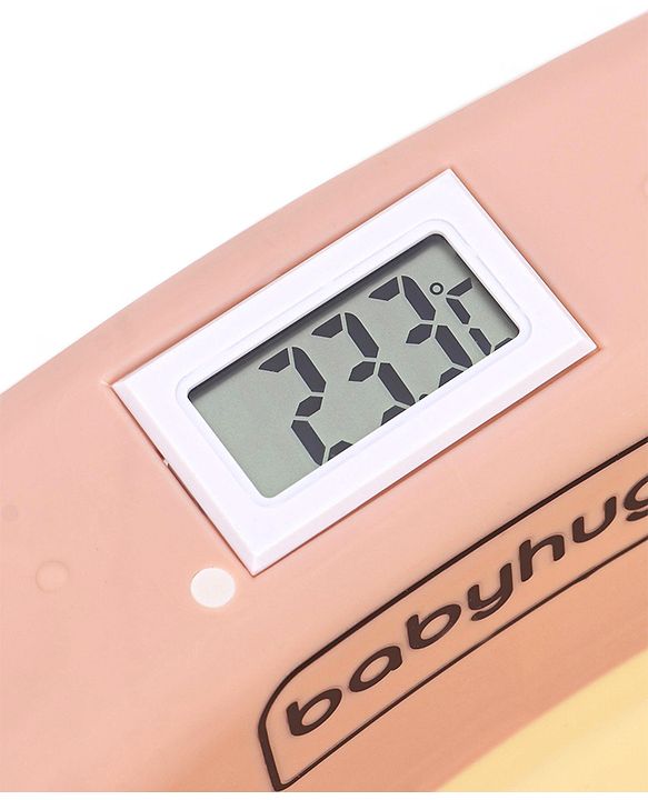 Babyhug Foldable Bathtub with Cushion and Inbuilt Thermometer - Pink