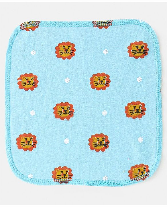 Babyhug Terry Knit Wash Cloths Pack of 6- Multicolour