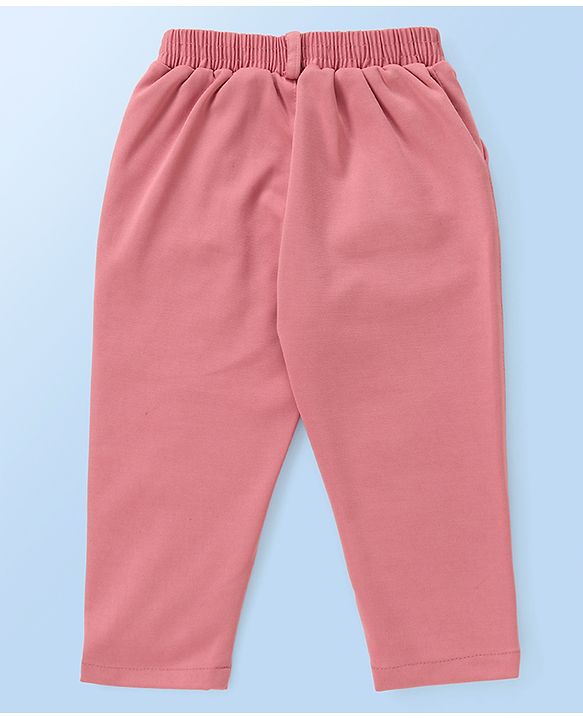 Babyhug Full Sleeves Musical Notes Printed Stretch Fit Party Shirt & Trousers with Cap & Bow - Peach & White
