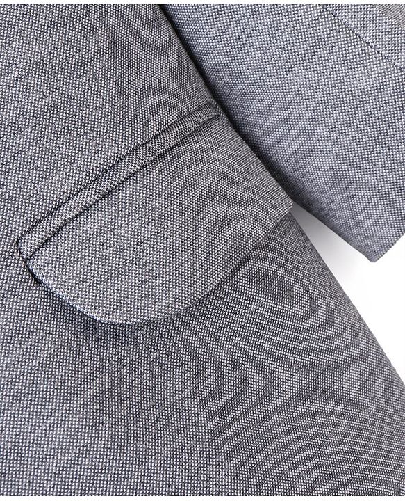 Babyhug Full Sleeves Solid Party Blazer- Grey