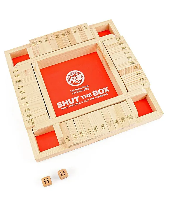 Ratnas Shut The Box Wooden Dice Game Beige Online India, Buy Board Games  for (5-15Years) at  - 13274117