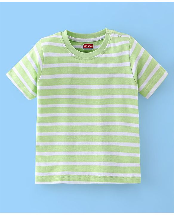 Babyhug Cotton Half Sleeves T-Shirt Car Print Pack of 3 - Yellow & Green