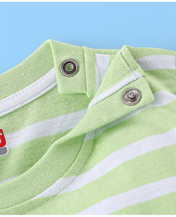 Babyhug Cotton Half Sleeves T-Shirt Car Print Pack of 3 - Yellow & Green