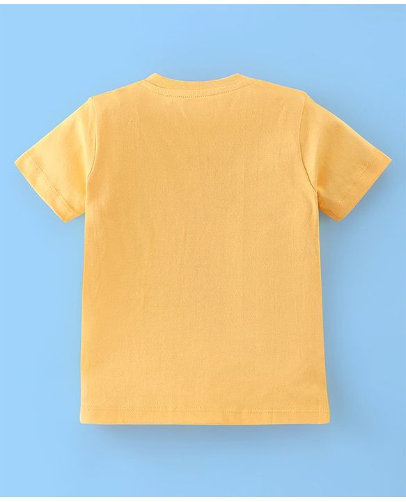 Babyhug Cotton Half Sleeves T-Shirt Car Print Pack of 3 - Yellow & Green