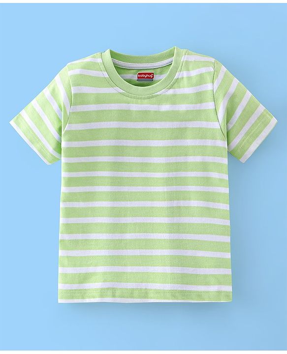 Babyhug Cotton Half Sleeves T-Shirt Car Print Pack of 3 - Yellow & Green