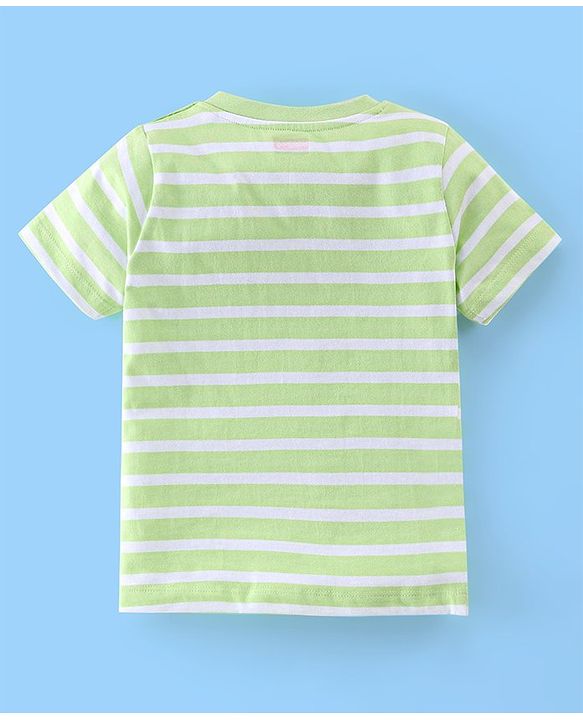 Babyhug Cotton Half Sleeves T-Shirt Car Print Pack of 3 - Yellow & Green
