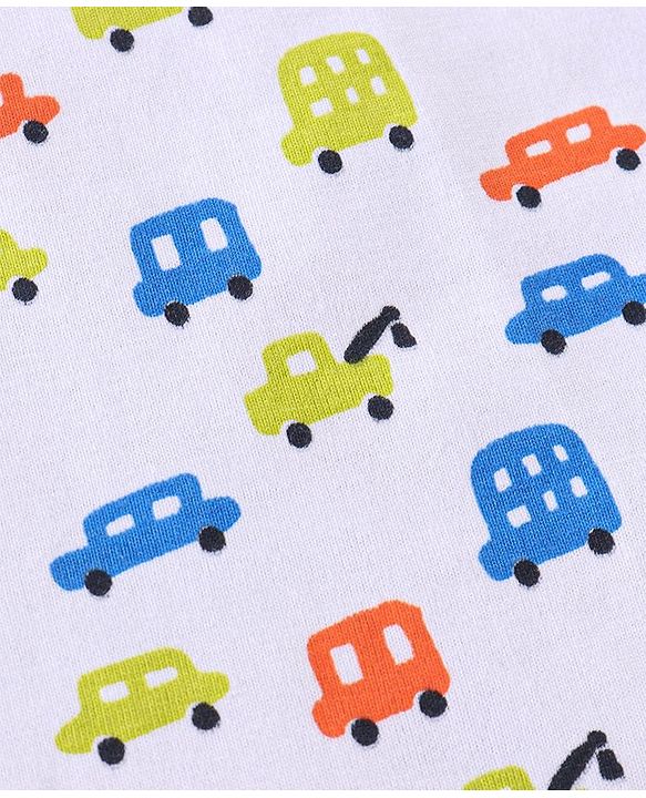 Babyhug Cotton Half Sleeves T-Shirt Car Print Pack of 3 - Yellow & Green