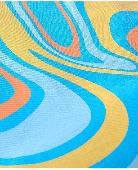 Babyhug Cotton Half Sleeves T-Shirt With Stripes & Marble Print Pack Of 3 - Blue & Peach