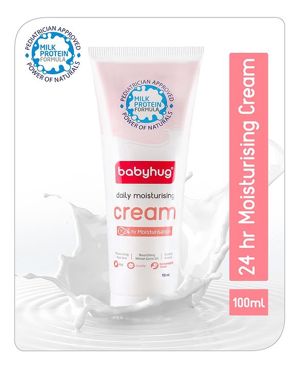 Babyhug Milk Protein Formula Daily Full Body and Face Moisturizing Cream Pack of 2 - 100 ml Each