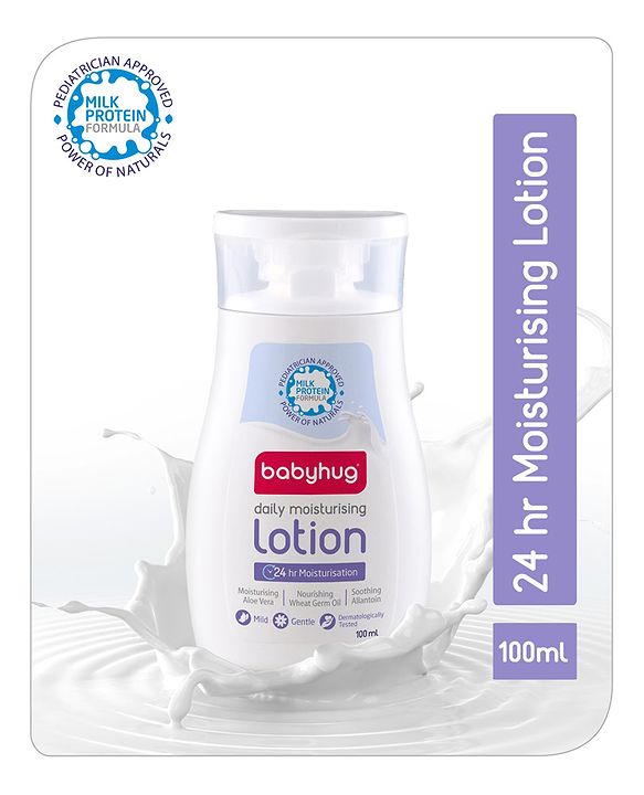 Babyhug Milk Protein Formula Daily Moisturising Milky Lotion Mild & Gentle Formula For Newborn Baby - 200 ml