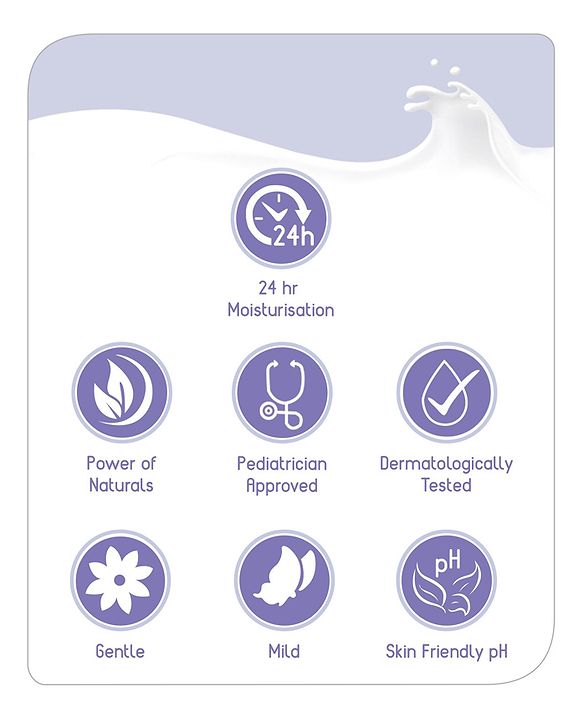 Babyhug Milk Protein Formula Daily Moisturising Milky Lotion Mild & Gentle Formula For Newborn Baby - 200 ml