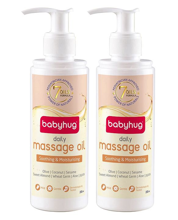 Babyhug Daily Massage Oil Pack of 2 - 200 ml Each