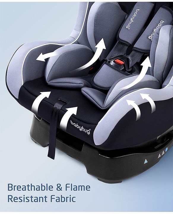 Babyhug Expedition ECE R44/04 Safety Certified 3 in 1 Convertible Car Seat With Recliner with 1 Year Warranty - Grey