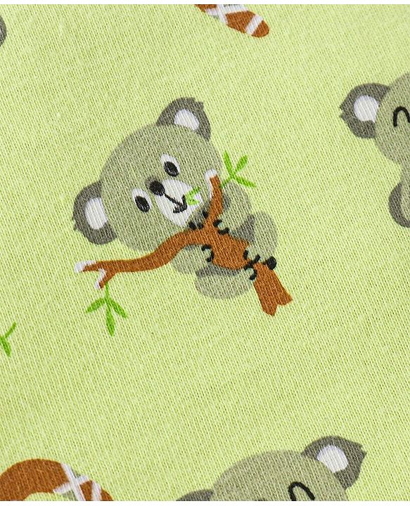 Babyhug Cotton Jersey Knit Half Sleeves T-Shirt with Koala Print - Green
