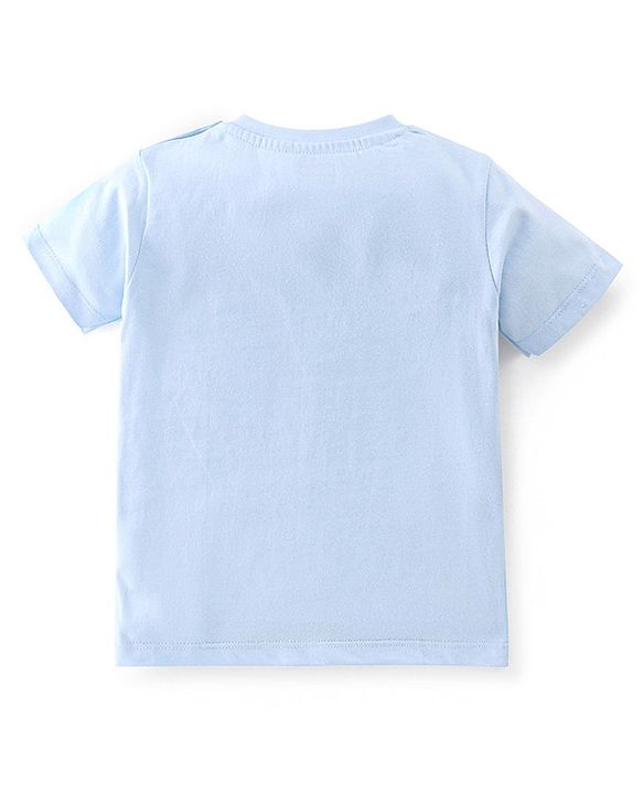 Babyhug Cotton Half Sleeves T-Shirt Shark Print - Blue
