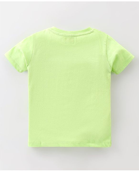 Babyhug Cotton Jersey Half Sleeves T-Shirt Text Print - Light Green