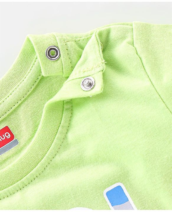 Babyhug Cotton Jersey Half Sleeves T-Shirt Text Print - Light Green