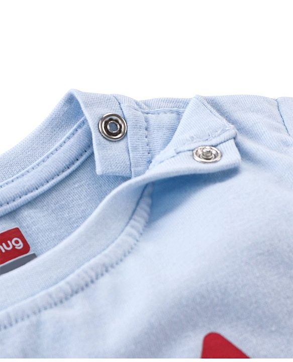 Babyhug Cotton Knit Half Sleeves T-Shirt Watermelon Print - Blue