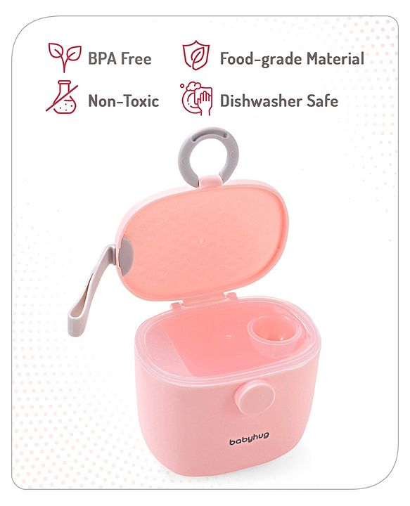 Babyhug Milk Powder Storage Container with Spoon - Pink