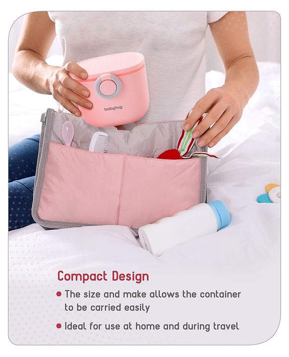 Babyhug Milk Powder Storage Container with Spoon - Pink