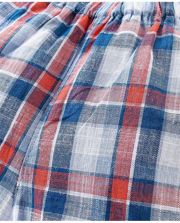 Babyhug Cotton Woven Boxers Vehicles & Lion Print Pack of 3 - Blue & Red