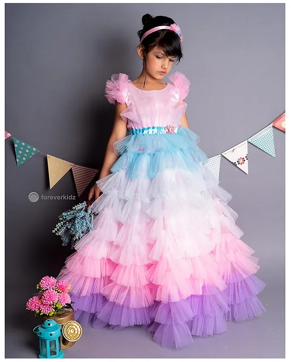 Frilled gown outlet