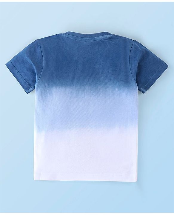 Babyhug 100% Cotton Half Sleeves T-shirt and Shorts Set - Blue & Beige