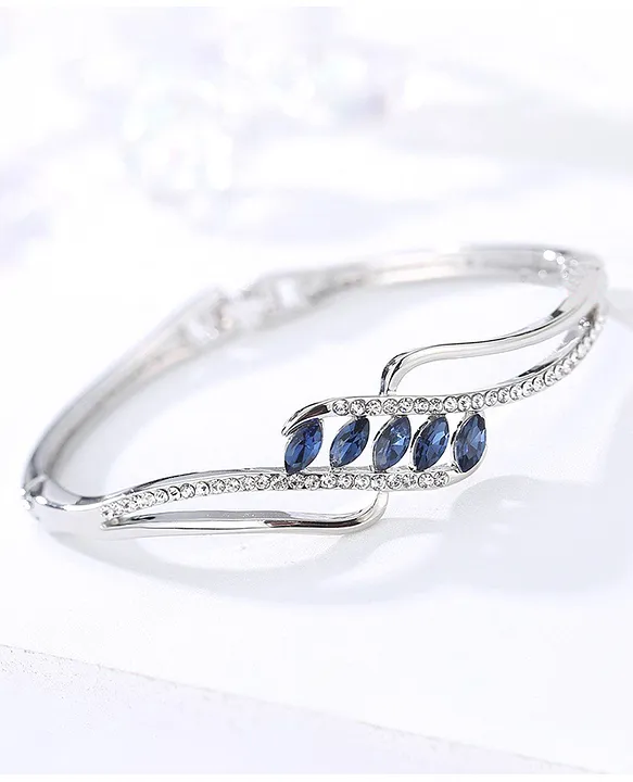 Bangles & Bracelets | Blue Crystal Stone Bracelet🤩 | Freeup