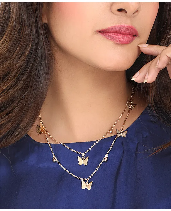 Silver Butterfly Choker Necklace | Women Jewelry Necklaces & Pendants –  Bechlo.pk