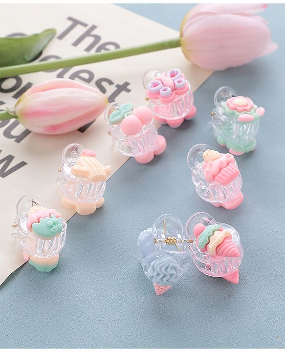 Babyhug Free Size Hair Clips Set of 8 - Multicolour