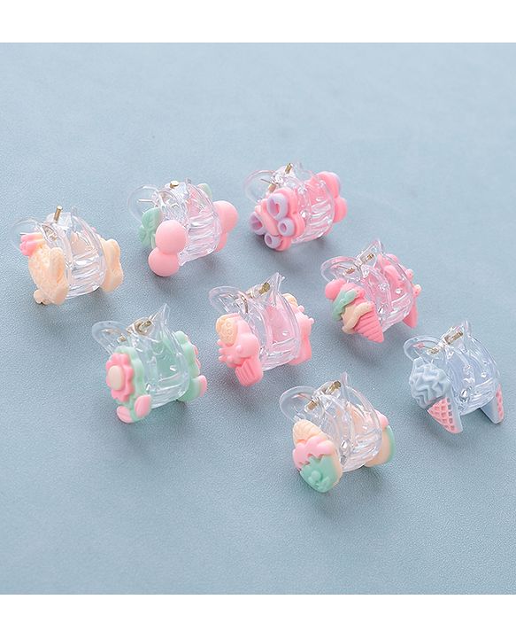 Babyhug Free Size Hair Clips Set of 8 - Multicolour