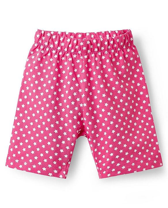 Babyhug Cotton Knit Half Sleeves Night Suit Mommys Princess Print - Navy Blue & Pink