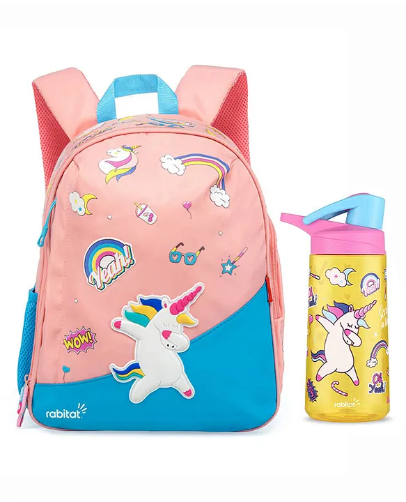 Rabitat Airpack & Flip Combo Smash Big kid School Bag and Fliplock Tritan  Sports Bott [+info]