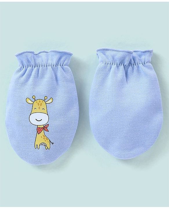 Babyhug 100% Cotton Striped Mittens - Pack of 3