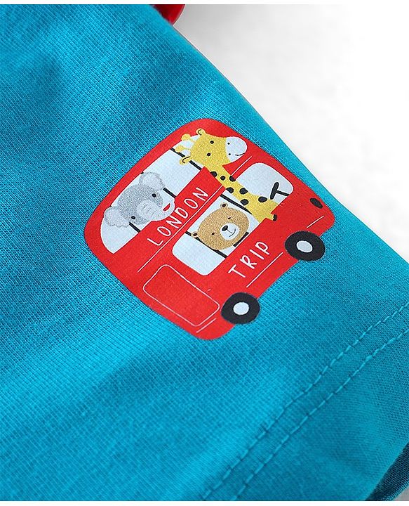 Babyhug 100% Cotton Briefs Stripes & Car Print Pack of 3 - Blue Grey & Maroon