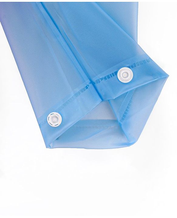 Babyhug Full Sleeves Calf Length Hooded Raincoat Cartoon Print - Multicolour