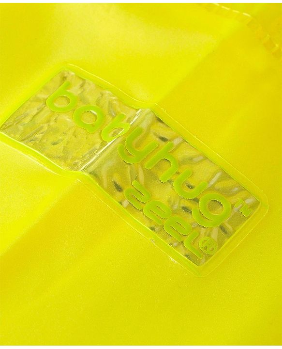 Babyhug Full Sleeves Hooded Raincoat Avengers Print - Yellow