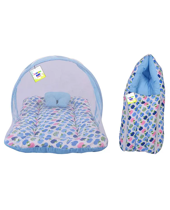 Toddylon Baby Bedding Set Mattress with Mosquito Net Sleeping Bag Blue Online in India Buy at Best Price from FirstCry 13349557