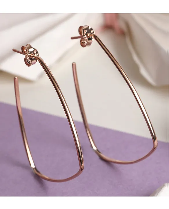 Buy Dainty Rose Gold Square Stud Earrings for Women and Teenage Girls,  Small Square Stud Earrings, Rose Gold Plated 925 Sterling Silver Earrings  Online in India - Etsy