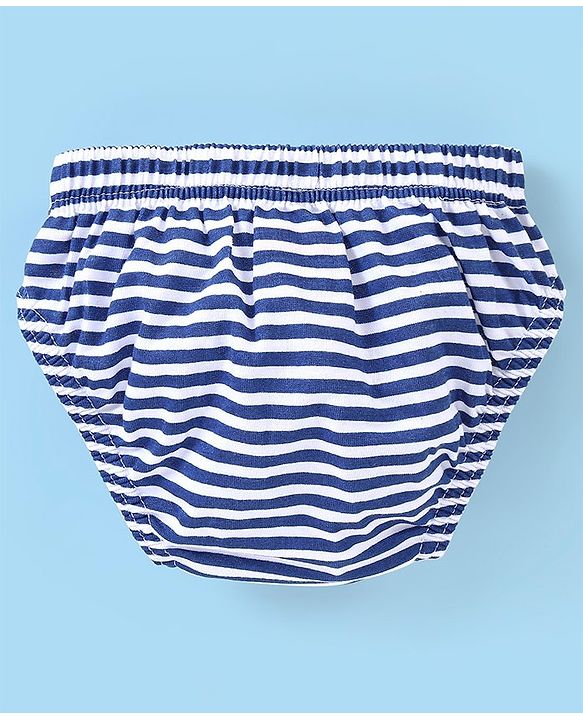 Babyhug 100% Cotton Antibacterial Space Print Briefs Pack of 5 - Blue & Red