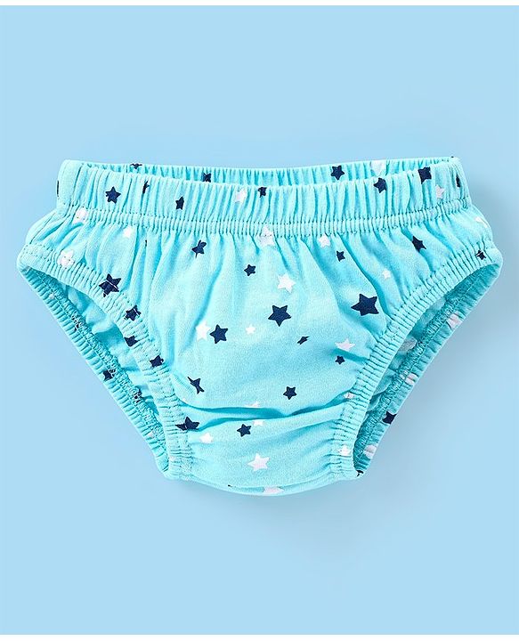 Babyhug 100% Cotton Antibacterial Space Print Briefs Pack of 5 - Blue & Red